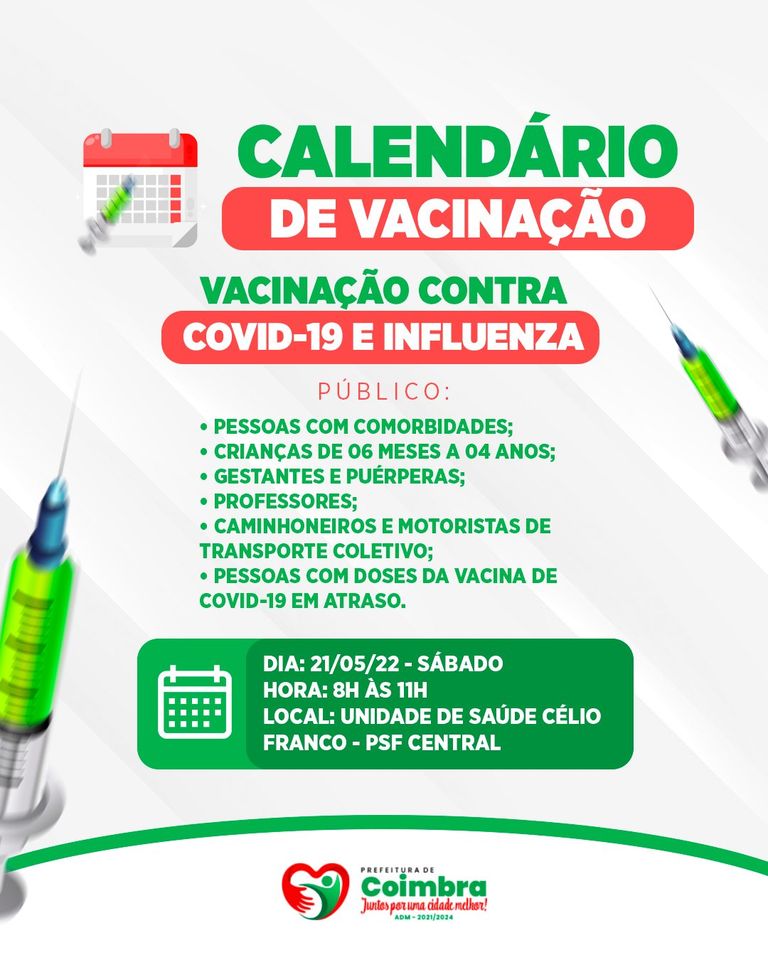 VACINAÇÃO COVID-19 E INFLUENZA