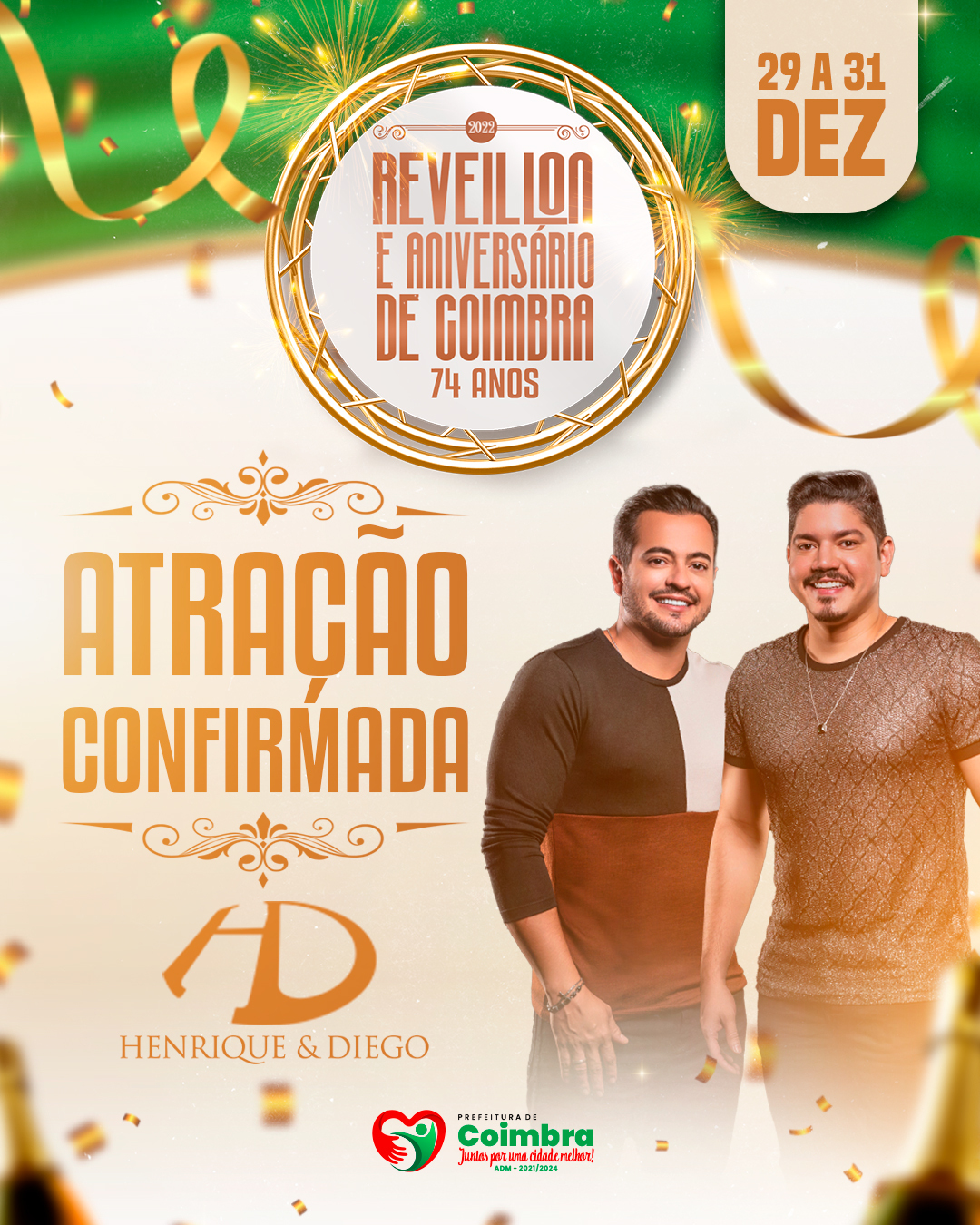 RÉVEILLON E ANIVERSÁRIO DA CIDADE