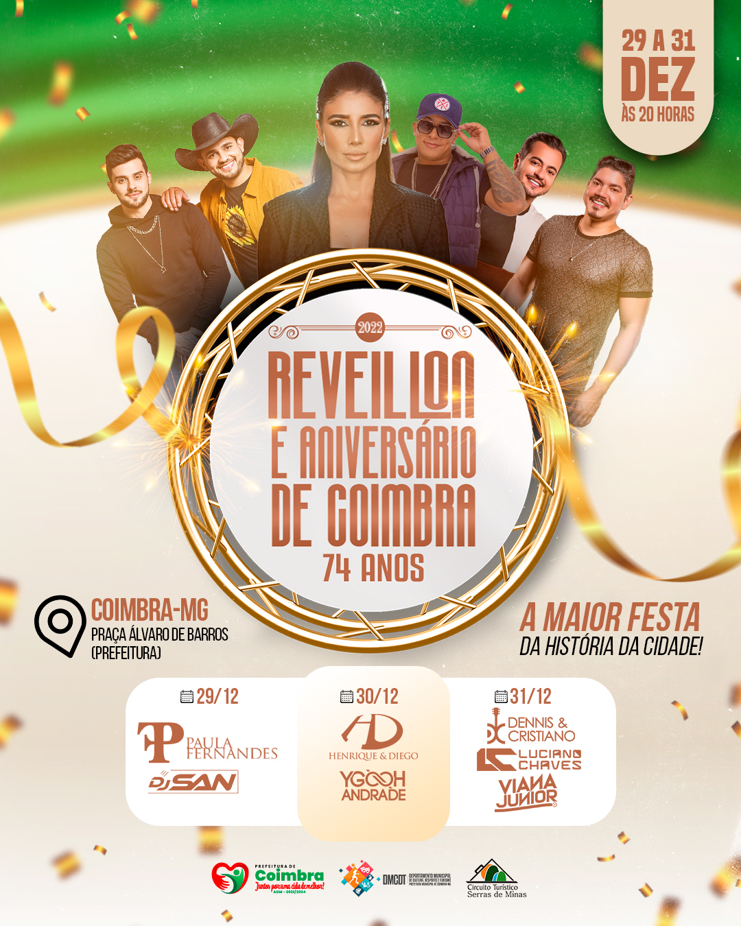 RÉVEILLON E ANIVERSÁRIO DA CIDADE