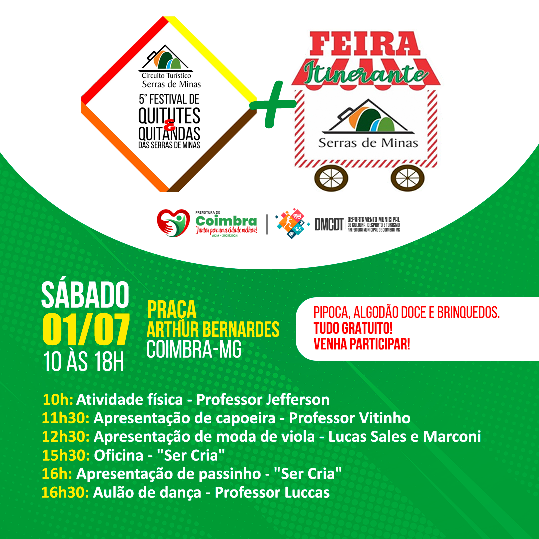 14ª FEIRA ITINERANTE E 5º FESTIVAL DE QUITUTES E QUITANDAS