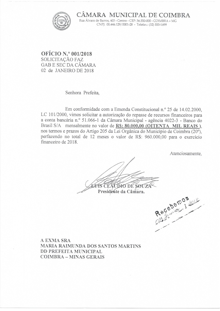 Oficio 001-2018-1