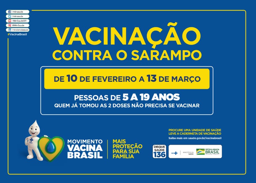 Tem início a Campanha de Vacinação contra o Sarampo