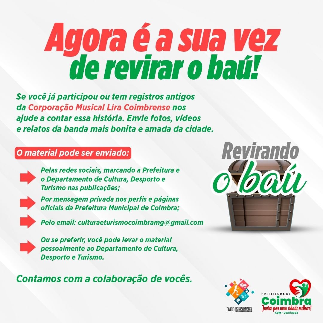 PARTICIPE DO PROJETO REVIRANDO O BAÚ!