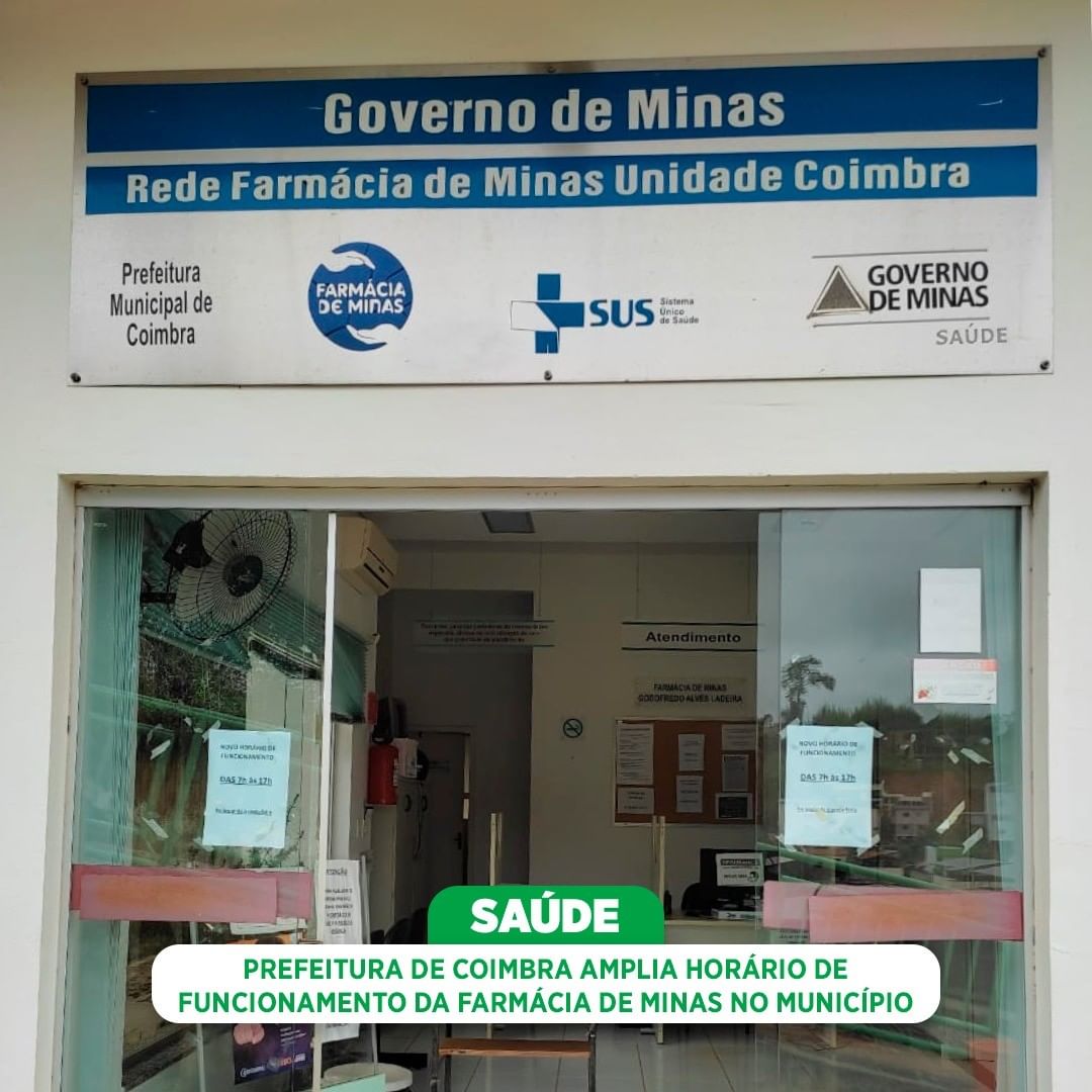 AMPLIAÇÃO DO HORÁRIO DA FARMACINHA