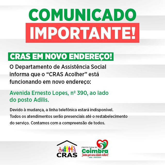 ? CRAS em novo endereço!