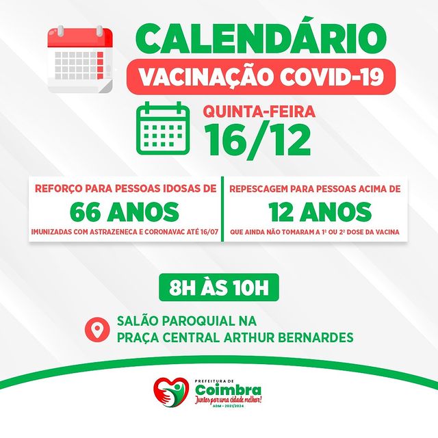 A Campanha de Vacinação Contra Covid-19 continua!